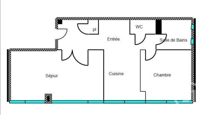 Appartement F3 à vendre - 3 pièces - 57.39 m2 - LES PAVILLONS SOUS BOIS - 93 - ILE-DE-FRANCE - Century 21 Ricard Immobilier